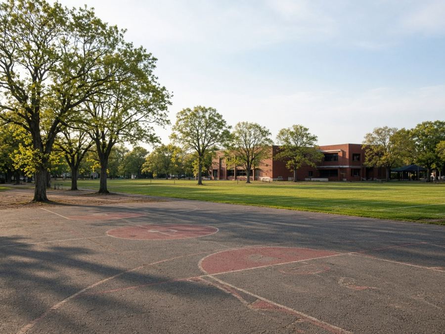 Playground and sports field